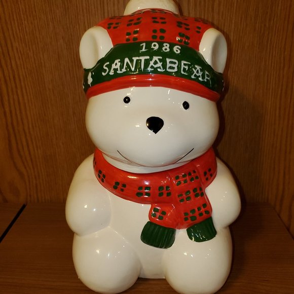 Vintage 1986 Santa Bear Cookie Jar and original box - Picture 7 of 15